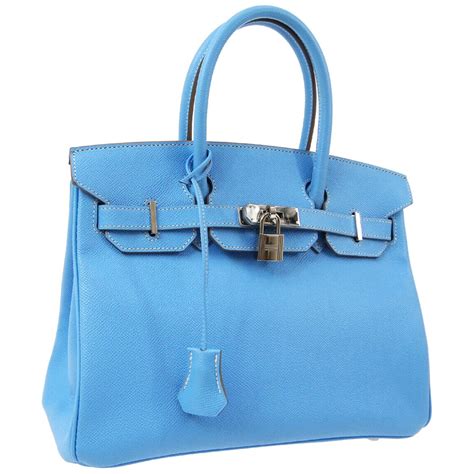 hermes bag light blue|blue birkin bag cost.